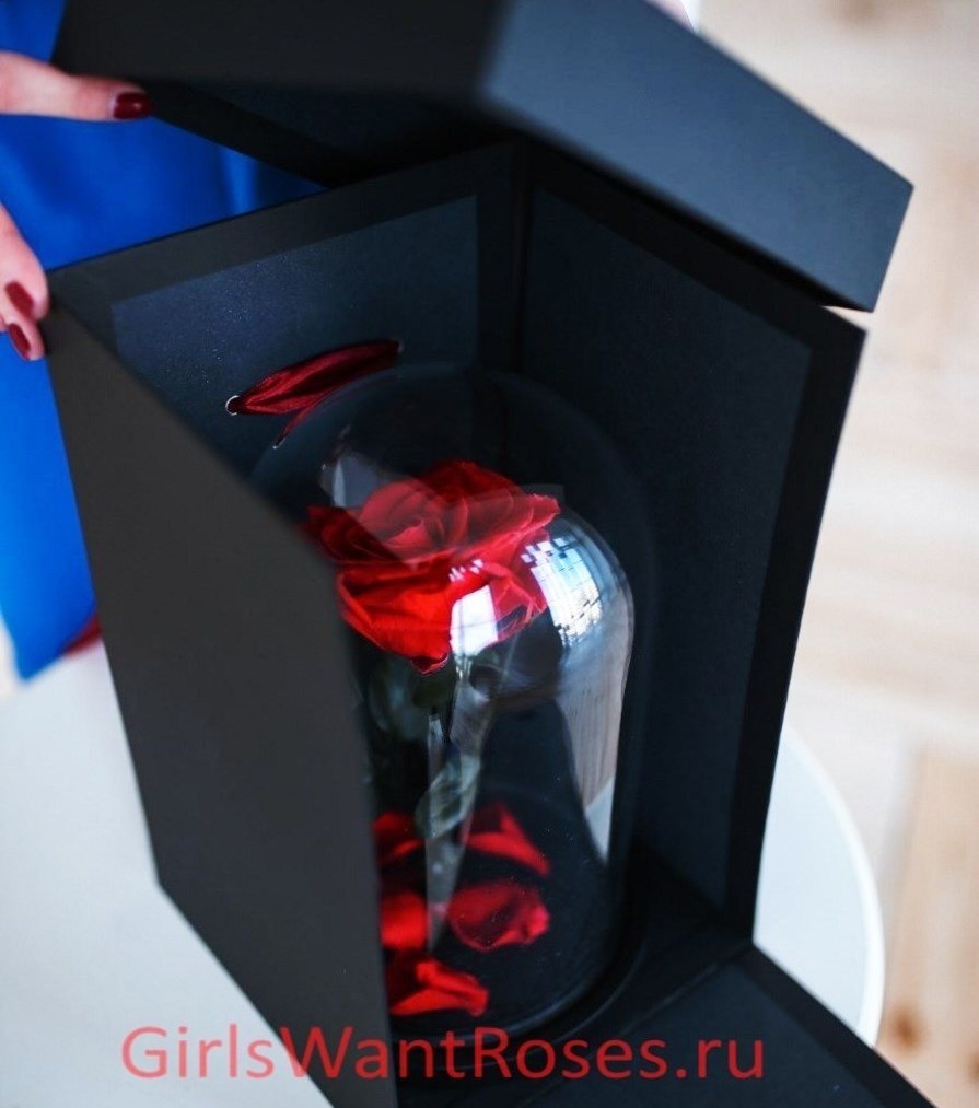 вечная роза в подарочной коробке фото