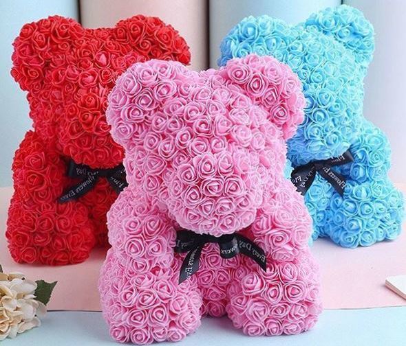 мишки из роз  фото